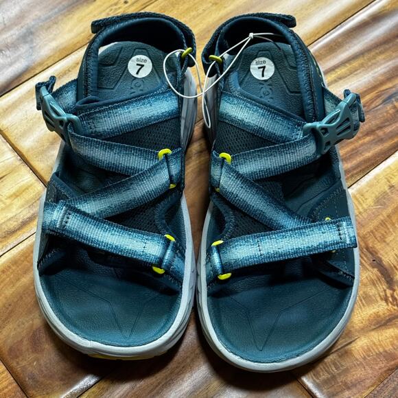 HOKA Men’s Size 7 Open-Toe Teal Hiking All-Terrain Adventure Sandals - Picture 1 of 7